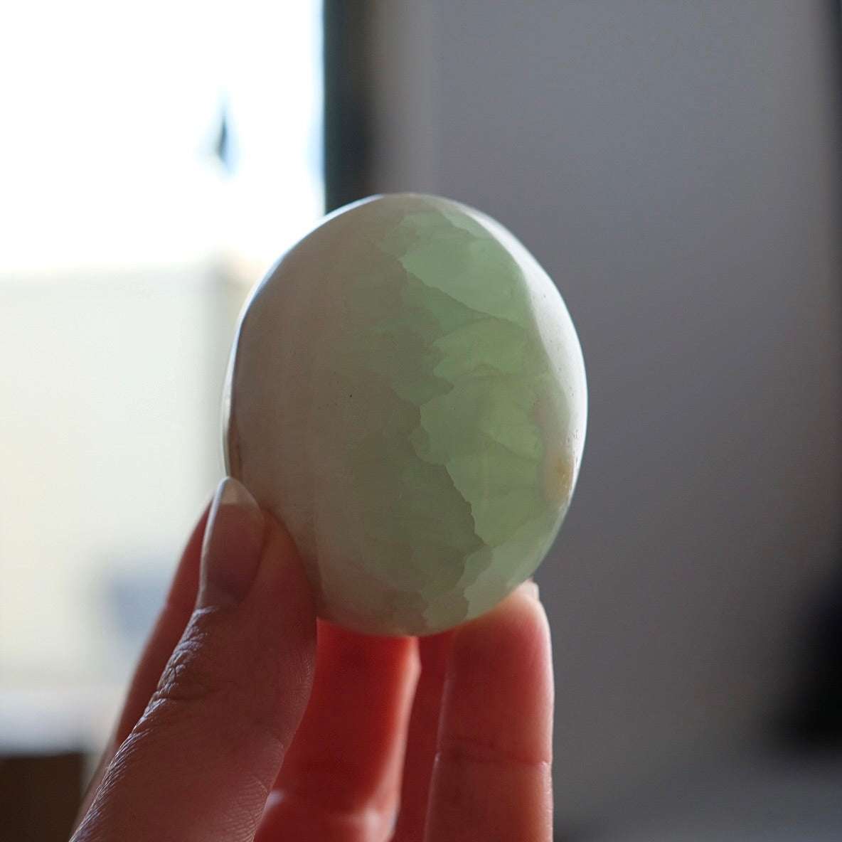 Caribbean Calcite Palm | Blue Calcite Crystal Palmstone