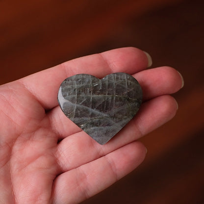 Purple Labradorite Heart | Flashy Labradorite Crystal Heart