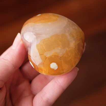 Orca Carnelian Heart | Yellow Carnelian Crystal Heart
