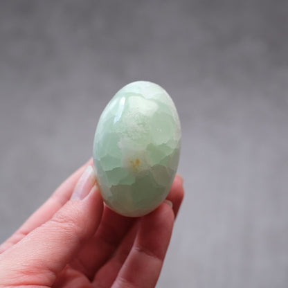 Caribbean Calcite Palm | Blue Calcite Crystal Palmstone