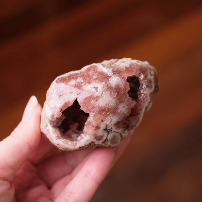 Raspberry Pink Amethyst Geode | Polished Pink Amethyst Crystal Specimen 7