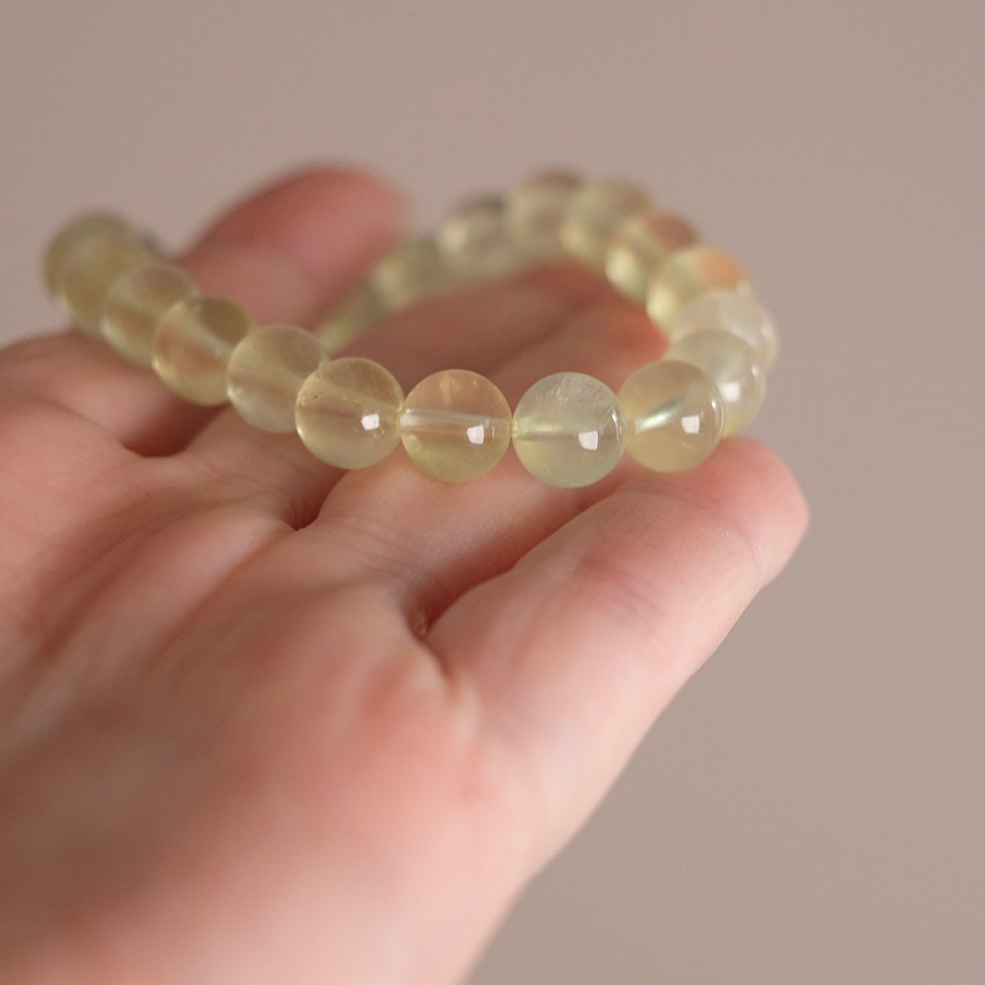 Yellow Prehnite Bracelet | Crystal Stretch Bracelet