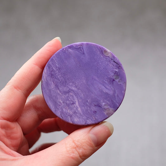 Purple Charoite Disc | Polished Charoite Crystal