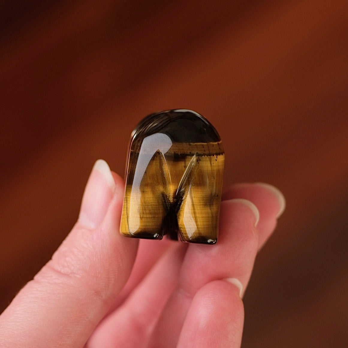 Tiger Eye Bear Carving | Crystal Animal Carving