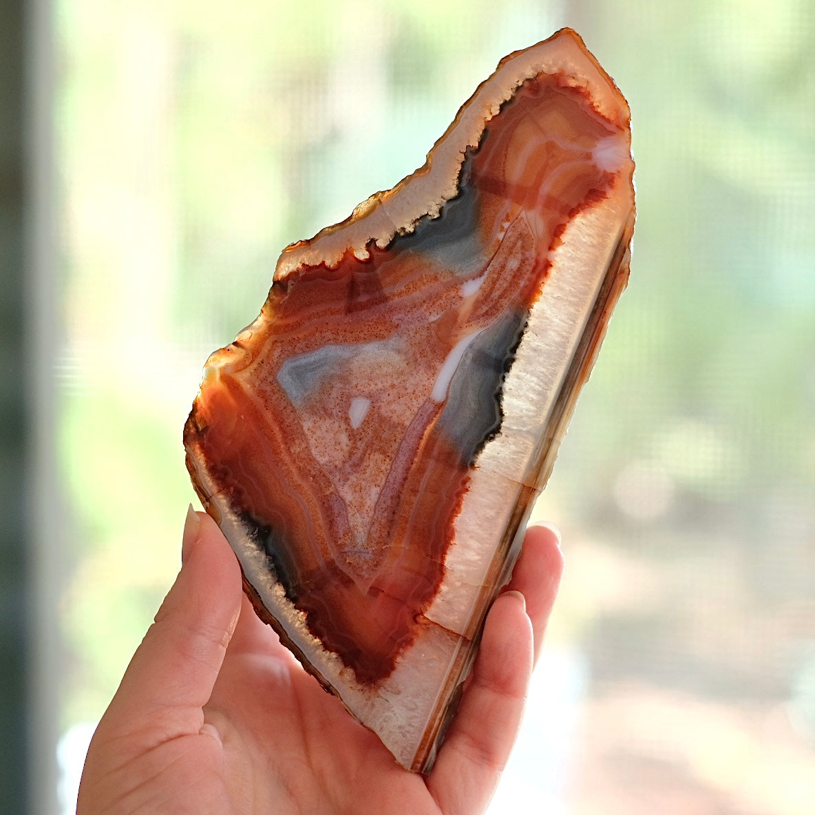 Carnelian Slab | Polished Carnelian Crystal Slice
