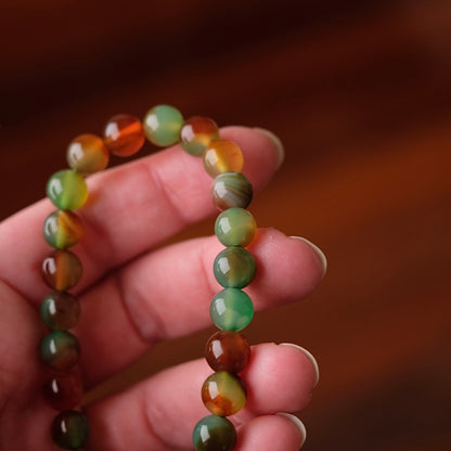 Autumn Chalcedony Bracelet | Agate Crystal Stretch Bracelet