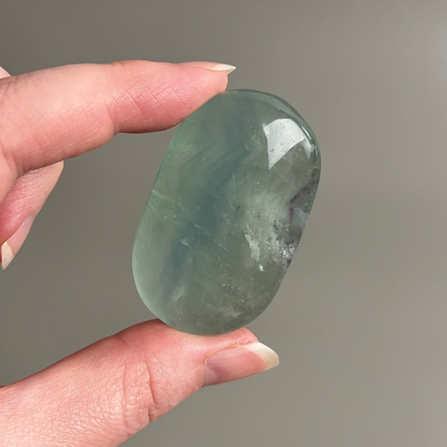 Pretty Fluorite Palm | Green Fluorite Crystal Palm Stone