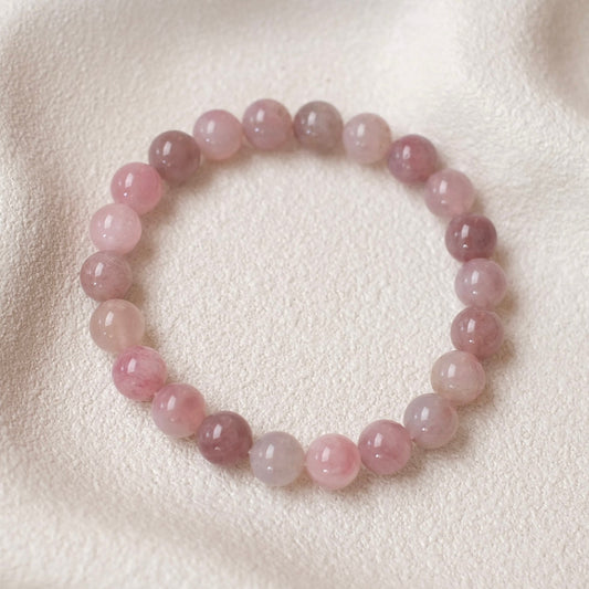 Lavender Rose Quartz Bracelet | Crystal Stretch Bracelet