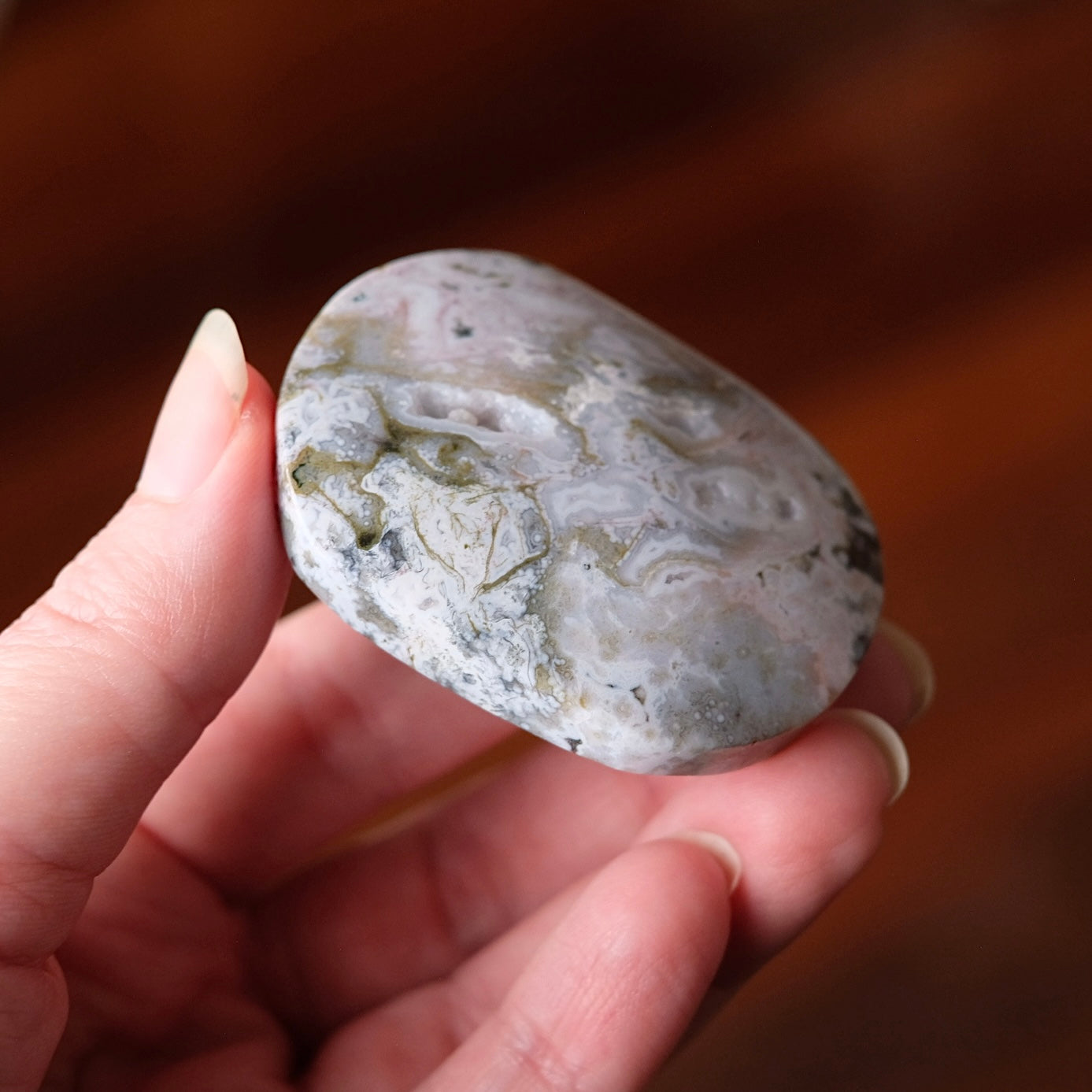 Ocean Jasper Palm | Sea Jasper Crystal Palmstone