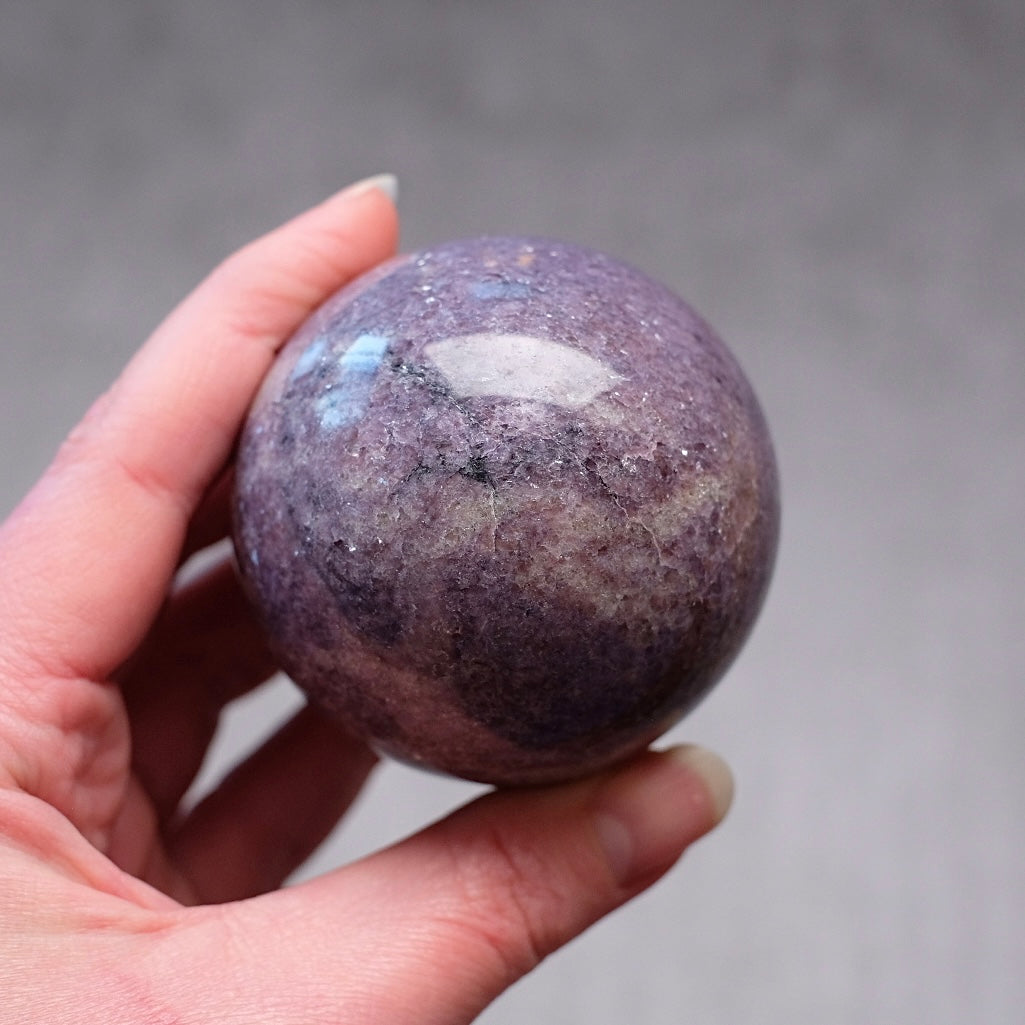 Lepidolite Sphere | Purple Lepidolite Crystal Sphere