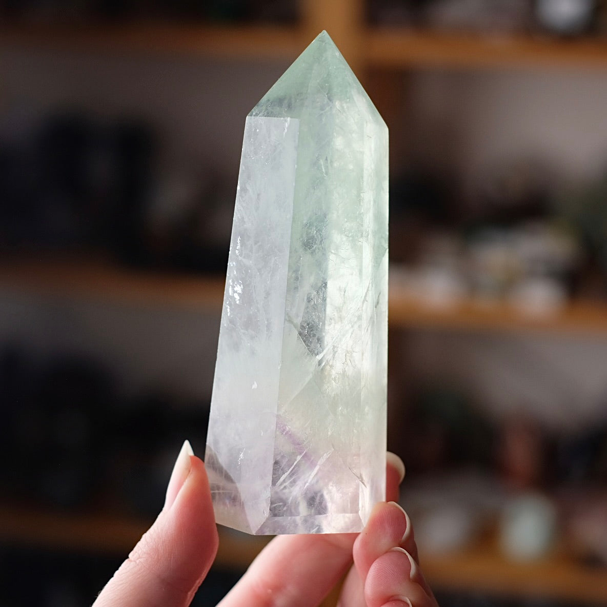 Mint Fluorite Tower | Green Fluorite Crystal Point