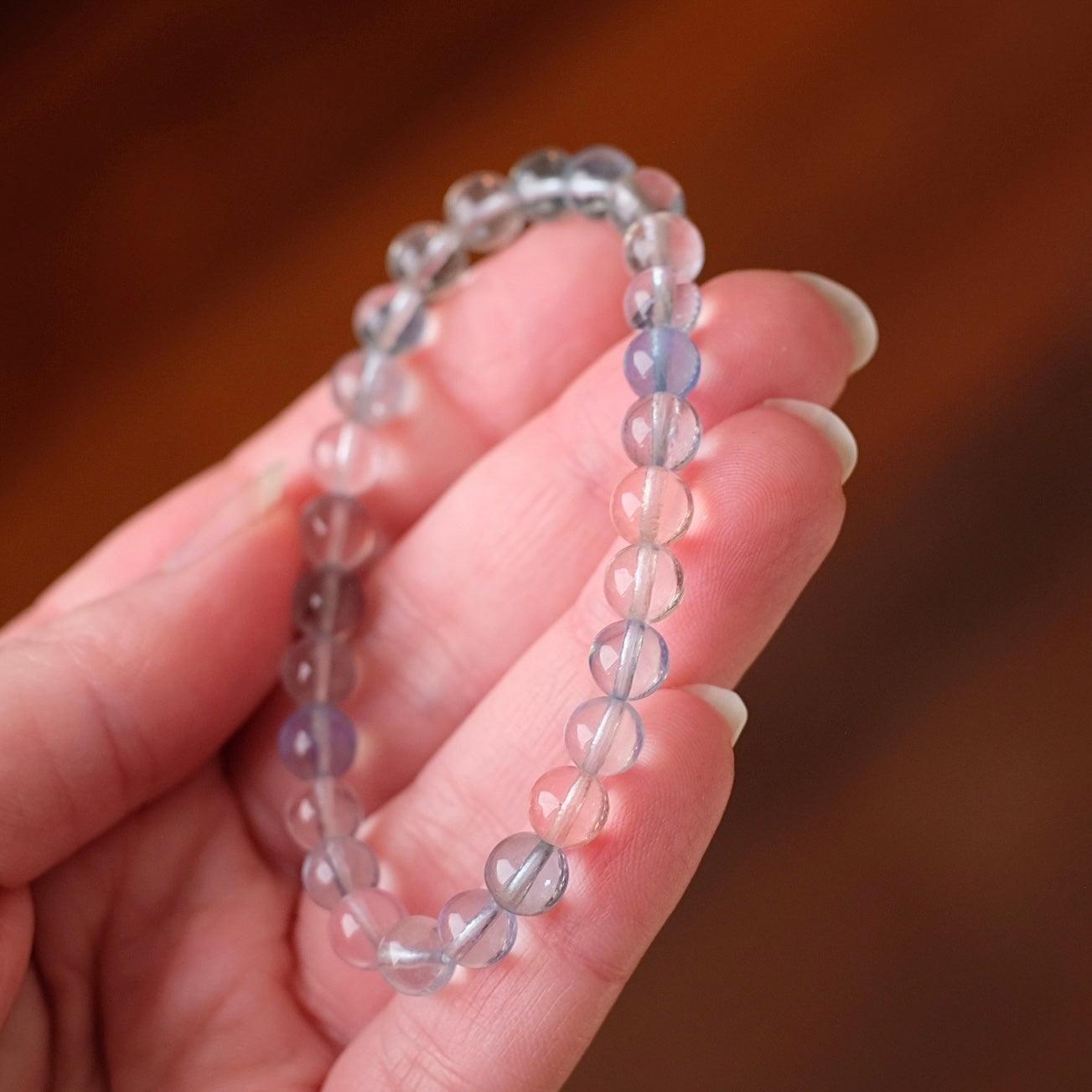 Morganite & Aquamarine Bracelet | Crystal Stretch Bracelet
