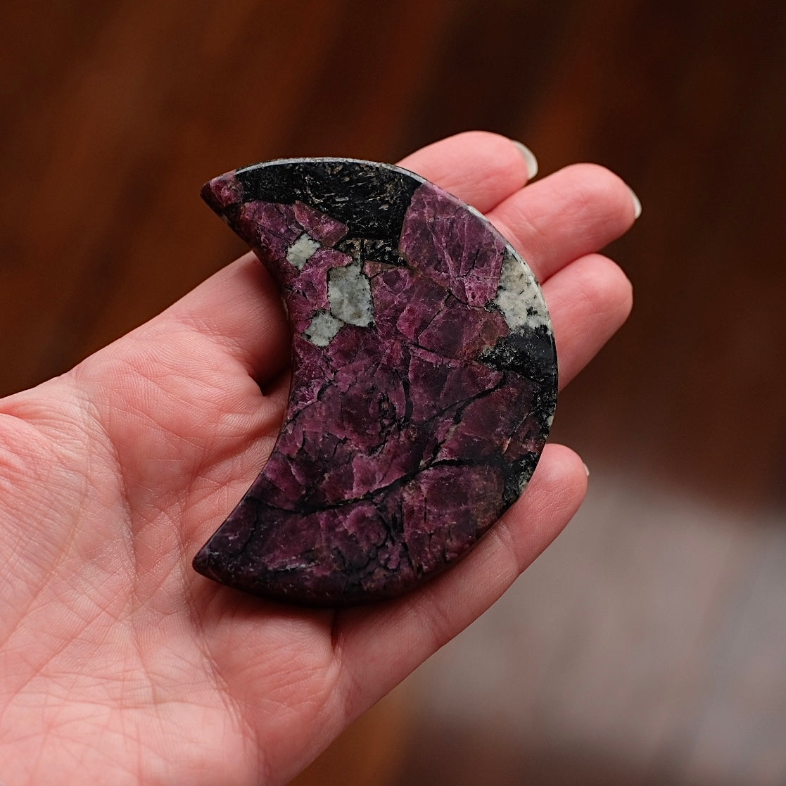 Rare Eudialyte Moon | Eudialite Crystal Moon