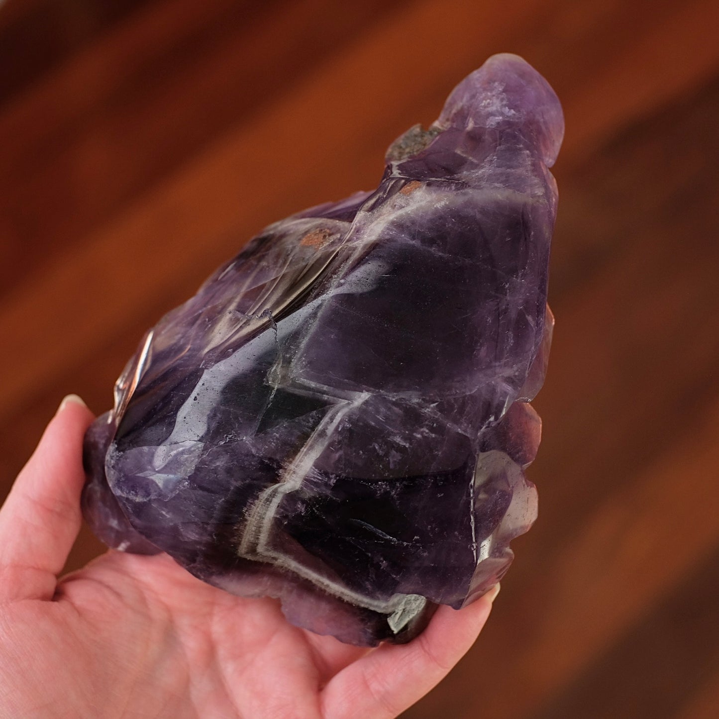 Amethyst Flower | Chevron Amethyst Crystal Rose Carving