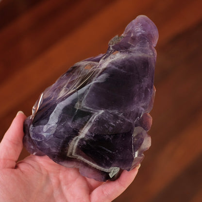 Amethyst Flower | Chevron Amethyst Crystal Rose Carving