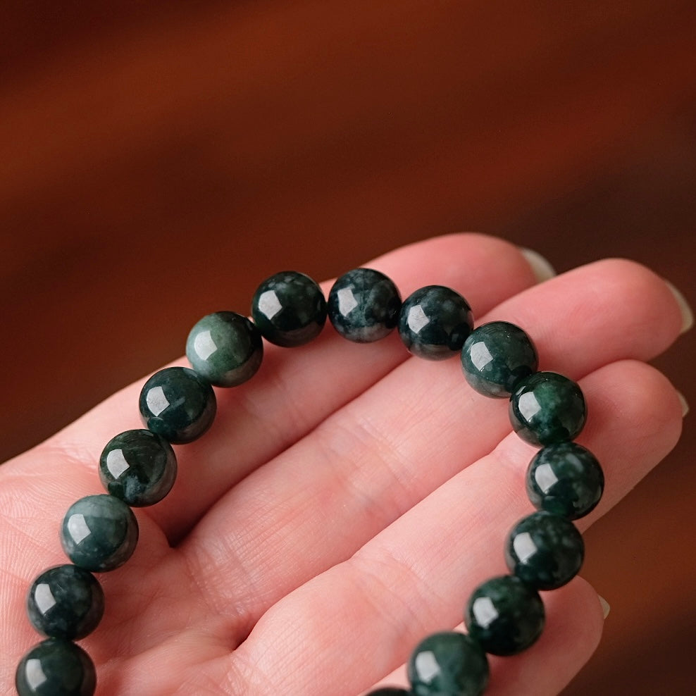 Guatemalan Blue Jadeite Bracelet | Jade Crystal Stretch Bracelet