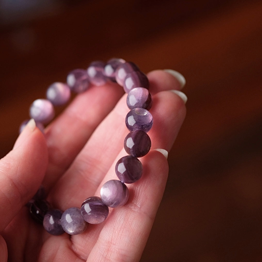 Gem Lepidolite Bracelet | High Quality Gem Lepidolite Stretch Bracelet