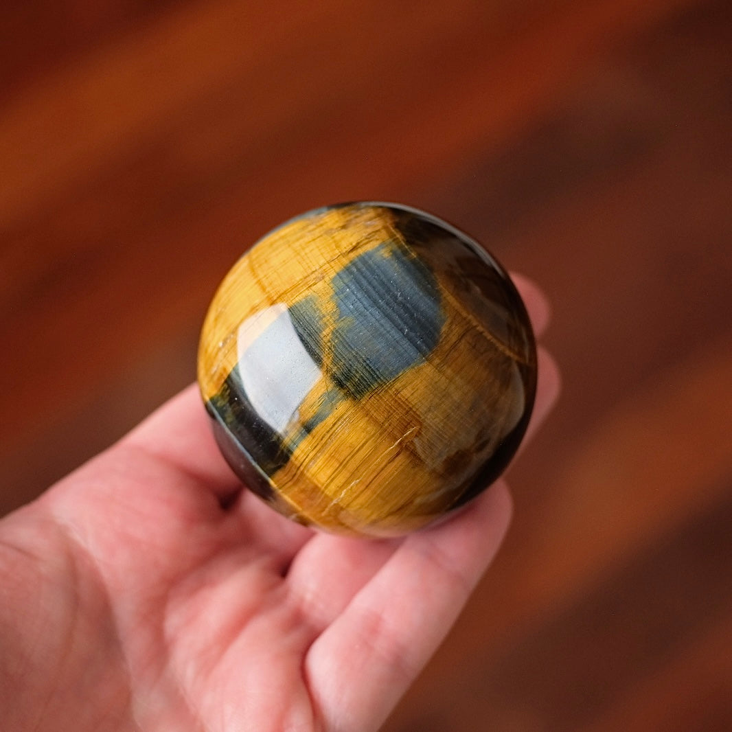 Blue Tiger Eye Sphere | Hawks Eye Crystal Sphere