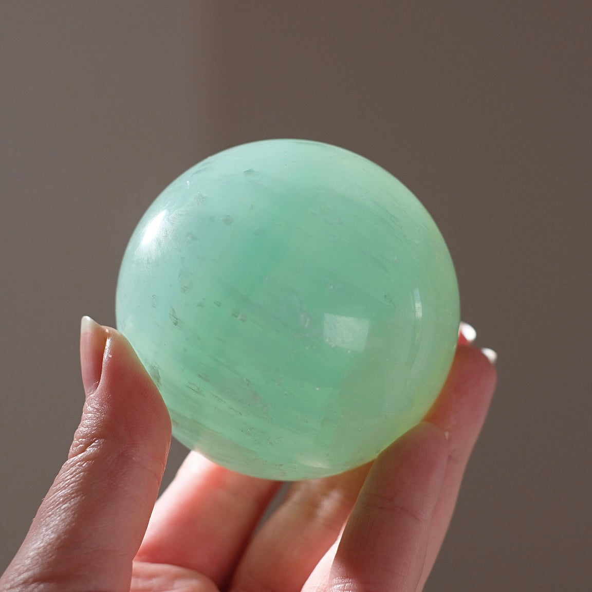 Pistachio Calcite Sphere | Green Calcite Crystal Sphere