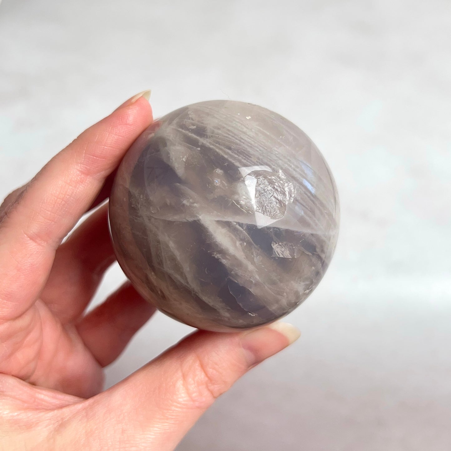 Blue Rose Quartz Sphere | Lavender Rose Quartz Crystal Sphere