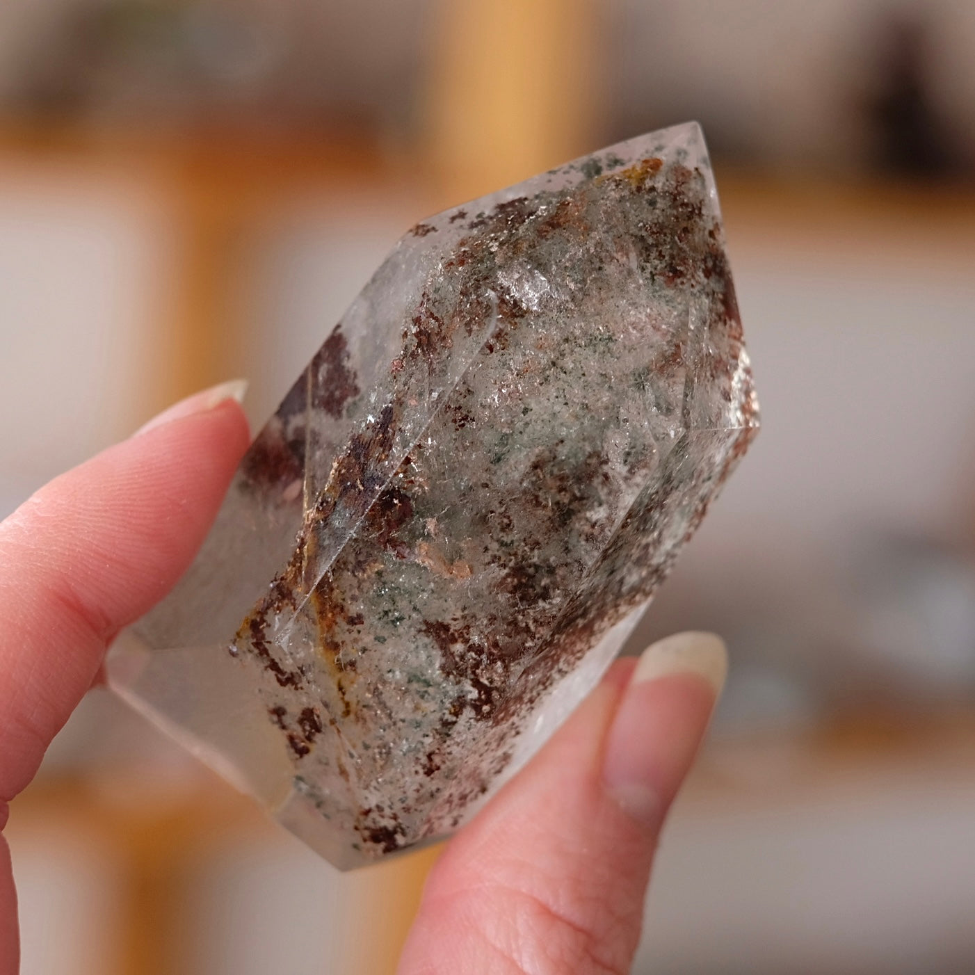 Garden Quartz Point | Lodolite Quartz | Dream Quartz Crystal Tower
