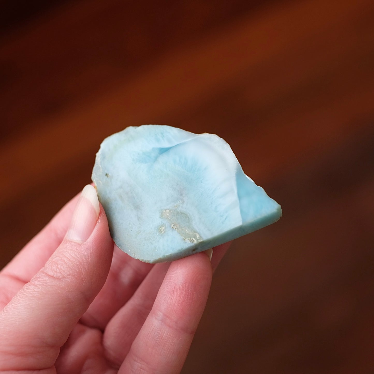 Larimar Slab | Polished Larimar Crystal Slice 1