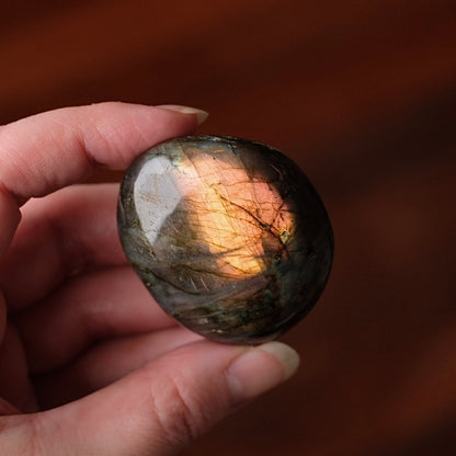 Labradorite Palm | Orange Labradorite Crystal Palm