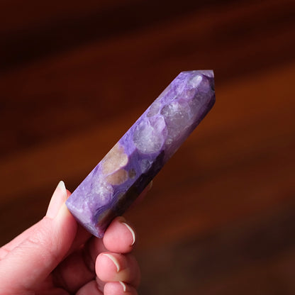 High Grade Charoite Point | Purple Charoite Crystal Tower