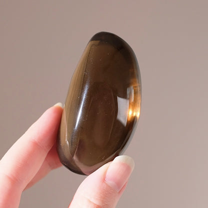 Rare Smokey Citrine Palm with Star Asterism | Crystal Palmstone