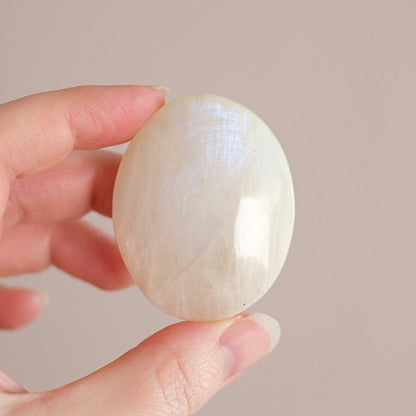 Moonstone Palm | Blue Flash Moonstone Crystal Palmstone