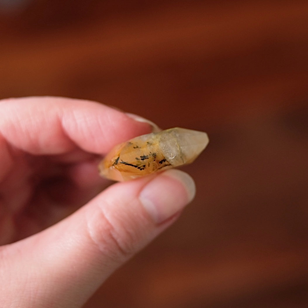 Dendritic Quartz Hexagon | Golden Healer Crystal Jewel | Star of David
