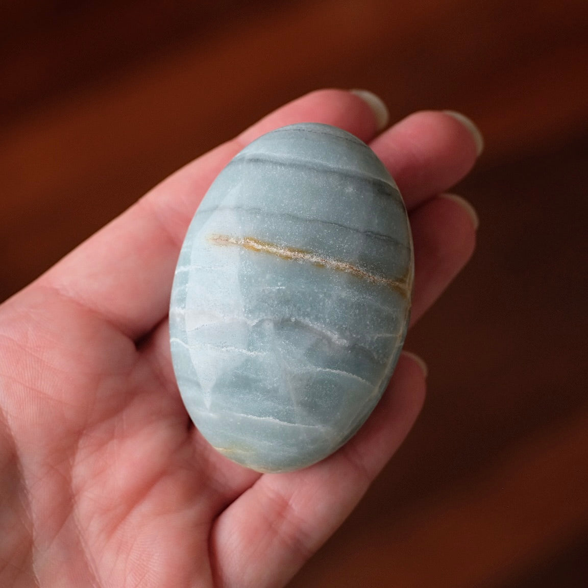 Azumar Palm | Sky Blue Caribbean Quartz | Crystal Palmstone