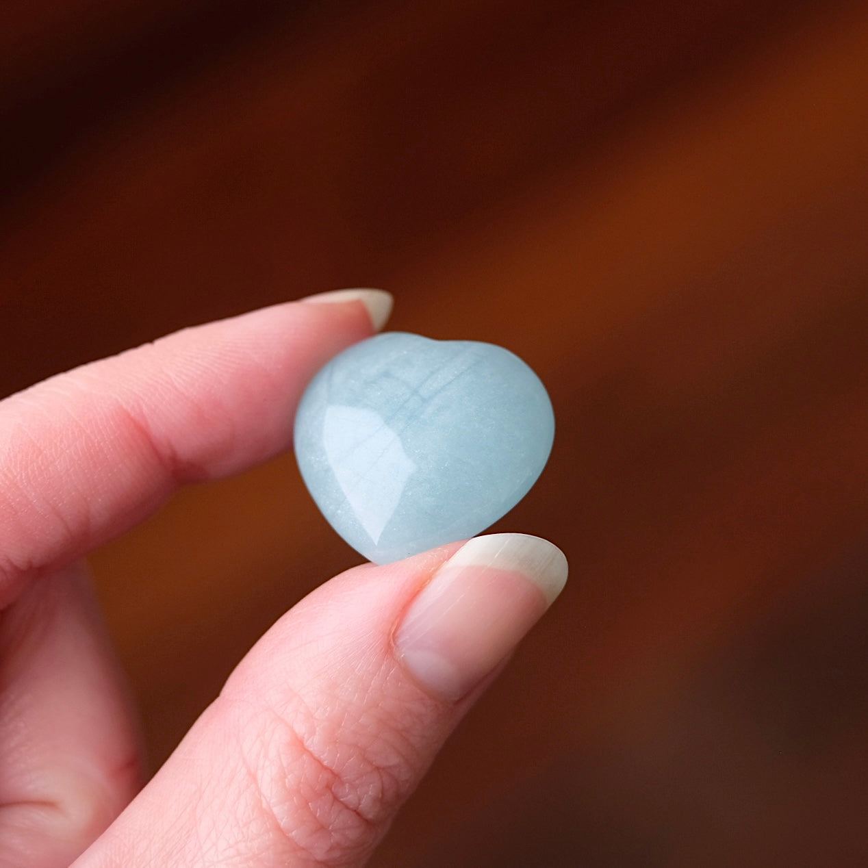 Aquamarine Heart | Blue Aquamarine Crystal Heart