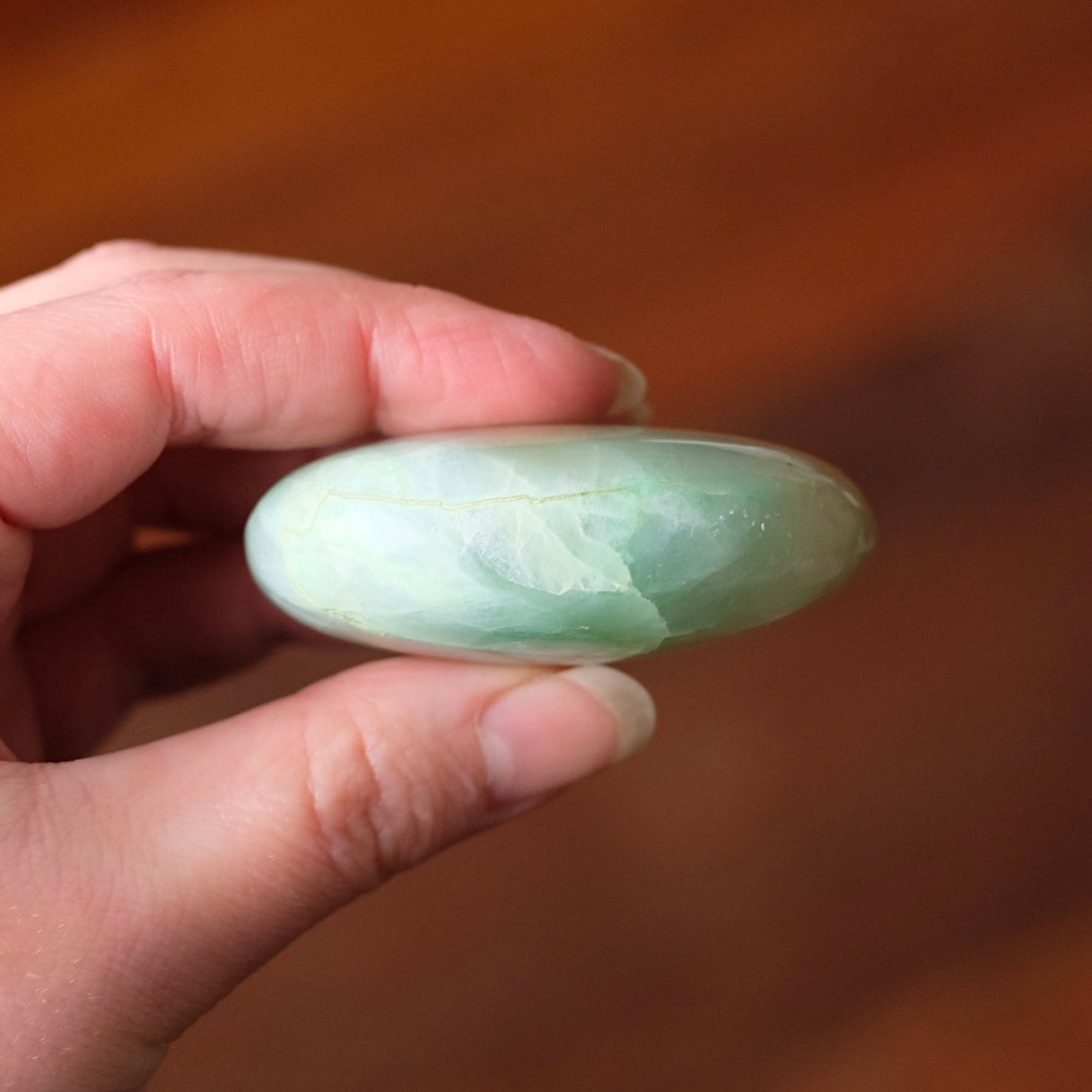 Garnierite Palm | Green Moonstone Crystal Palm Stone