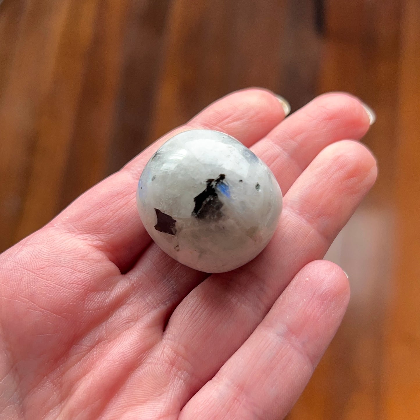 Rainbow Moonstone + Aquamarine Tumble | Blue Moonstone Tumbled Crystal