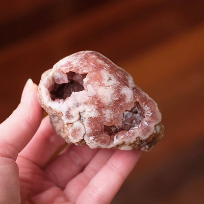 Raspberry Pink Amethyst Geode | Polished Pink Amethyst Crystal Specimen 7