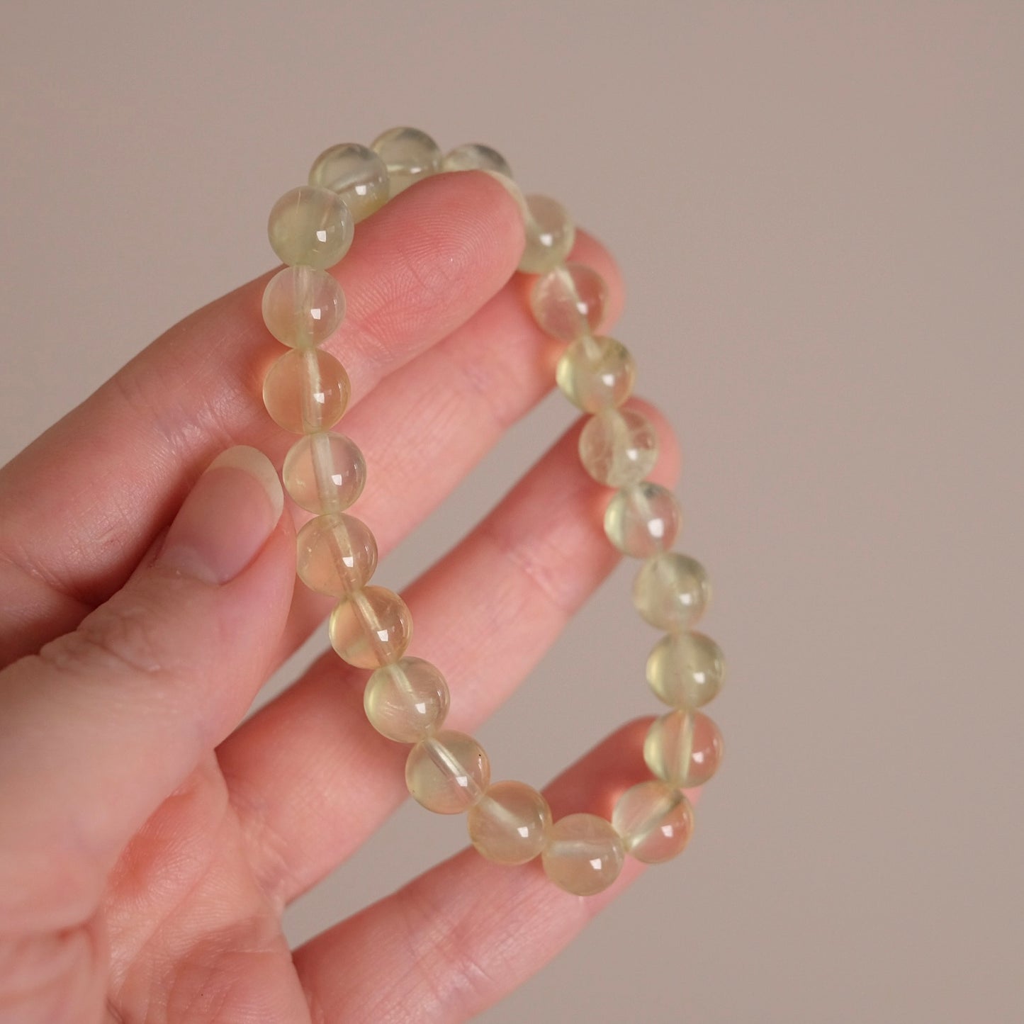 Yellow Prehnite Bracelet | Crystal Stretch Bracelet