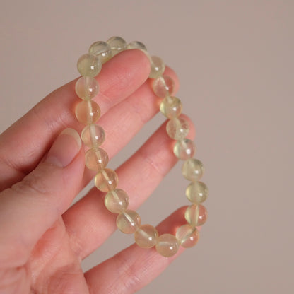 Yellow Prehnite Bracelet | Crystal Stretch Bracelet