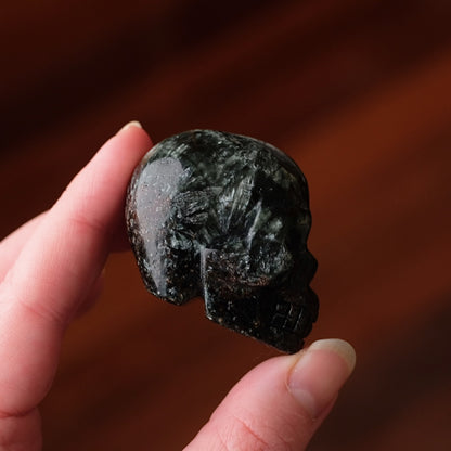 Seraphinite Crystal Skull | Rare Skull Carving