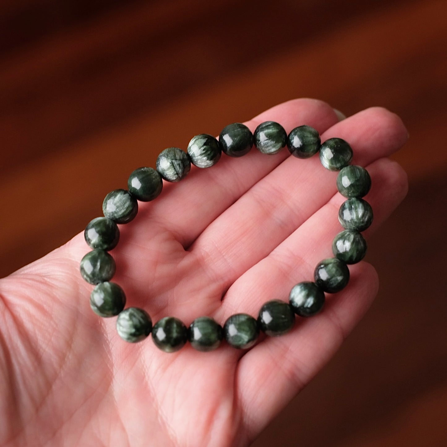 Seraphinite Bracelet | Crystal Stretch Bracelet