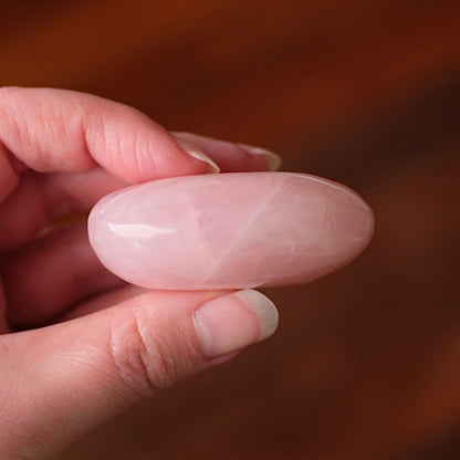 Rose Quartz Palm | Rose Quartz Crystal Palmstone