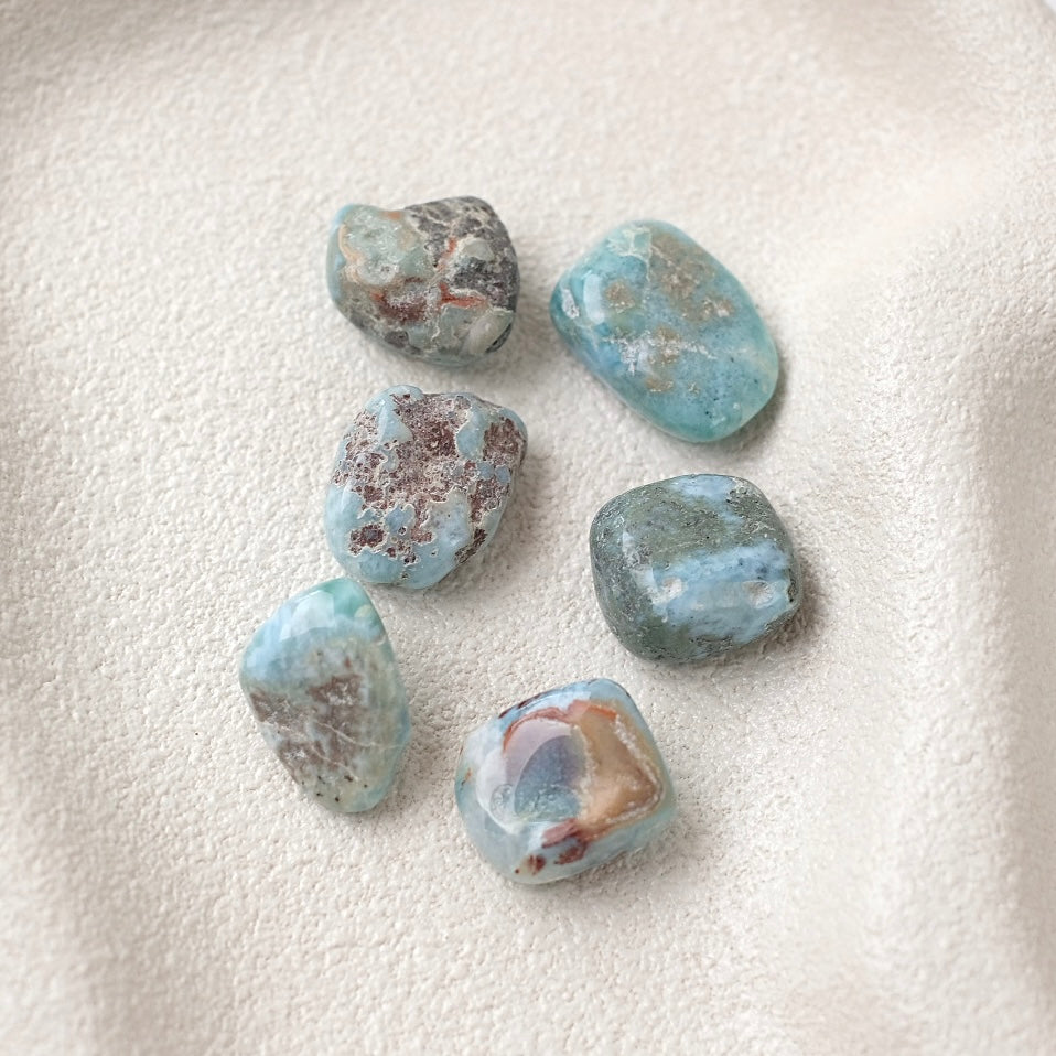 Set of Larimar Crystal Pebbles | Larimar Tumbles