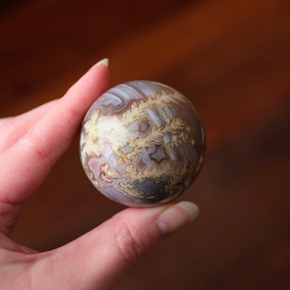 Swazi Agate Sphere | Mozambique Moss Agate Crystal Sphere