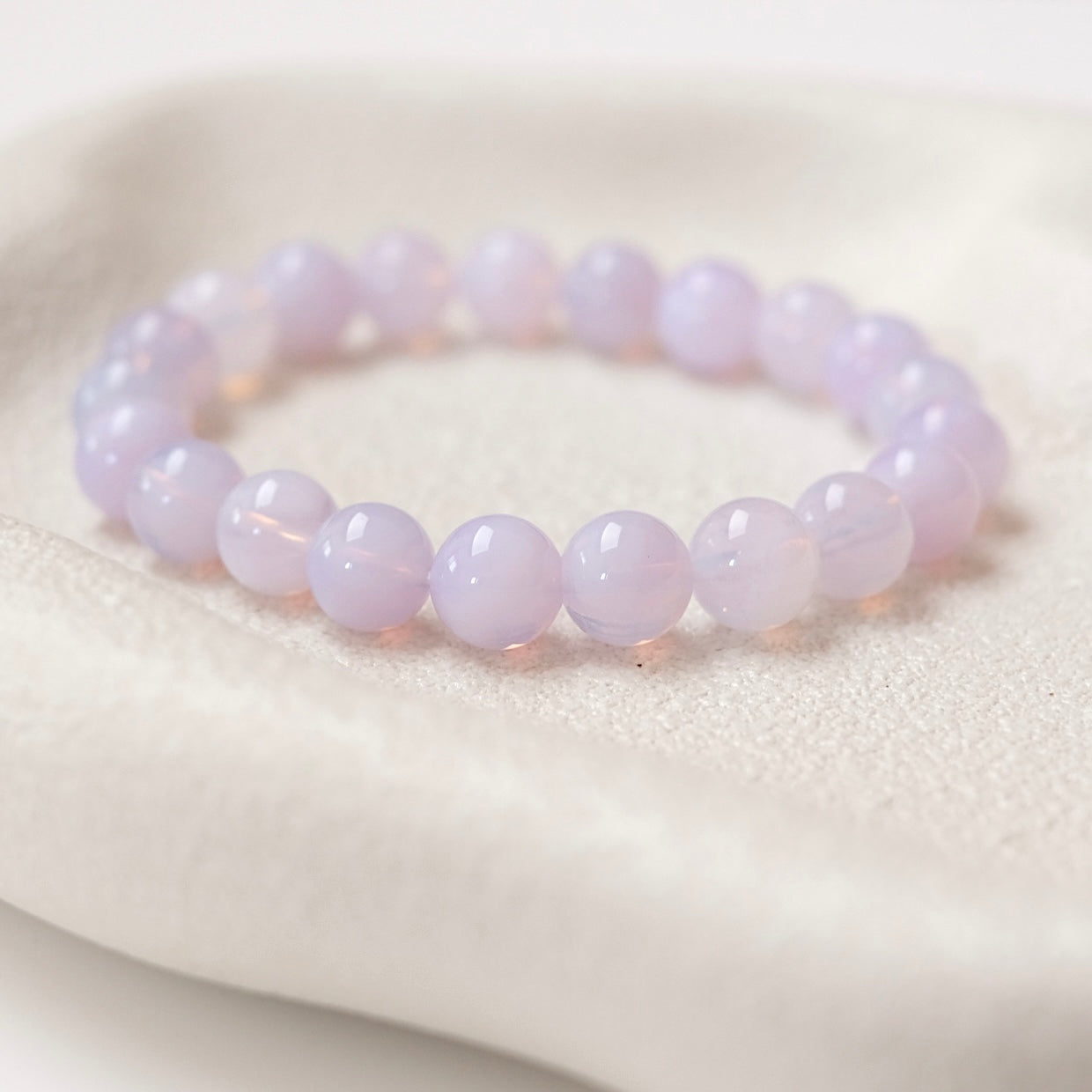 Lavender Moon Quartz Bracelet | Crystal Stretch Bracelet