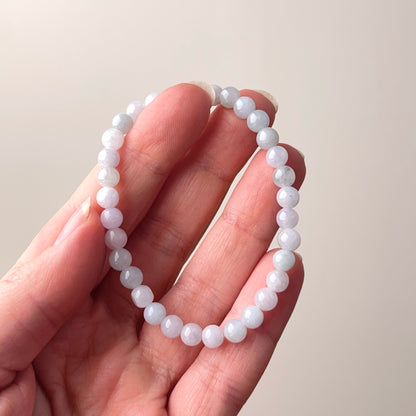 Purple Jadeite Bracelet | Burmese Jade Crystal Stretch Bracelet