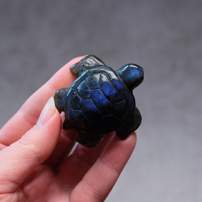 Labradorite Turtle Carving | Crystal Animal | Crystal Turtle