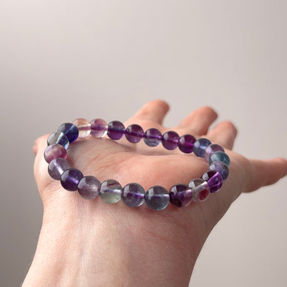 Rainbow Fluorite Bracelet | Crystal Stretch Bracelet