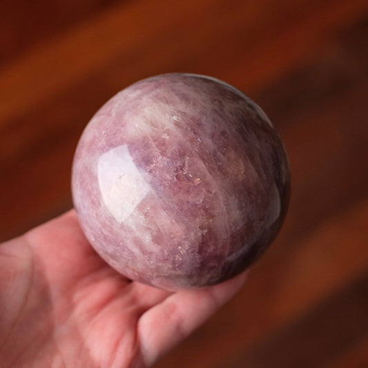 Purple Rose Quartz Sphere | Lavender Rose Quartz Crystal Sphere