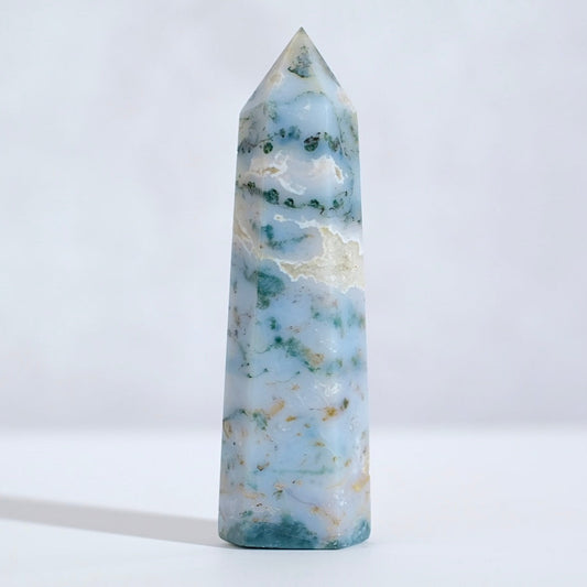 Moss Agate Point | Moss Agate Crystal Tower