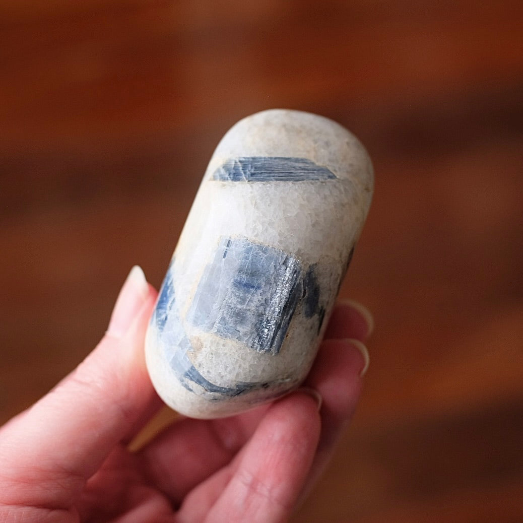 Kyanite in Quartz Freeform | Polished Blue Kyanite